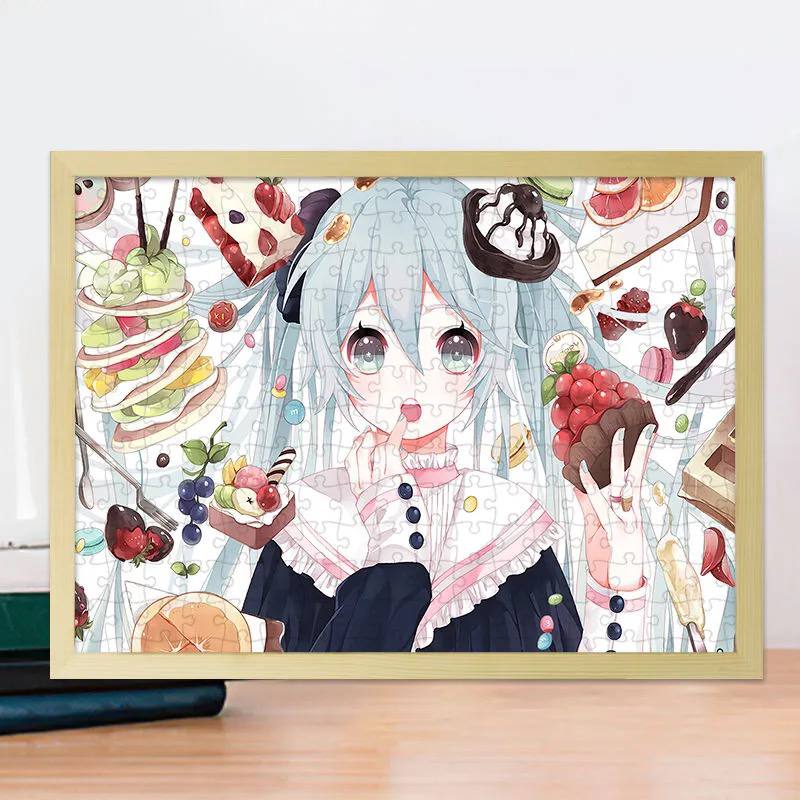 Деревʼяний пазл з рамкою Hatsune Miku