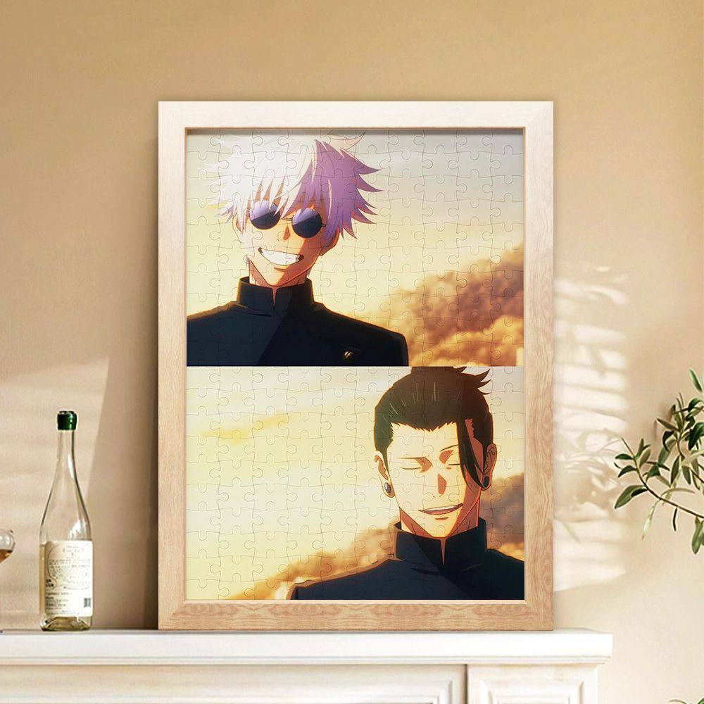 Деревʼяний пазл з рамкою по аніме Jujutsu Kaisen