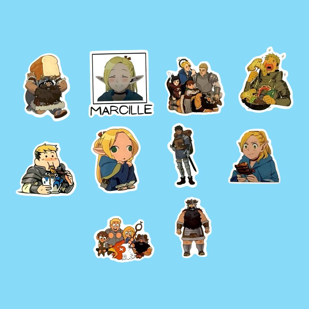 Наліпки по аніме Delicious in Dungeon