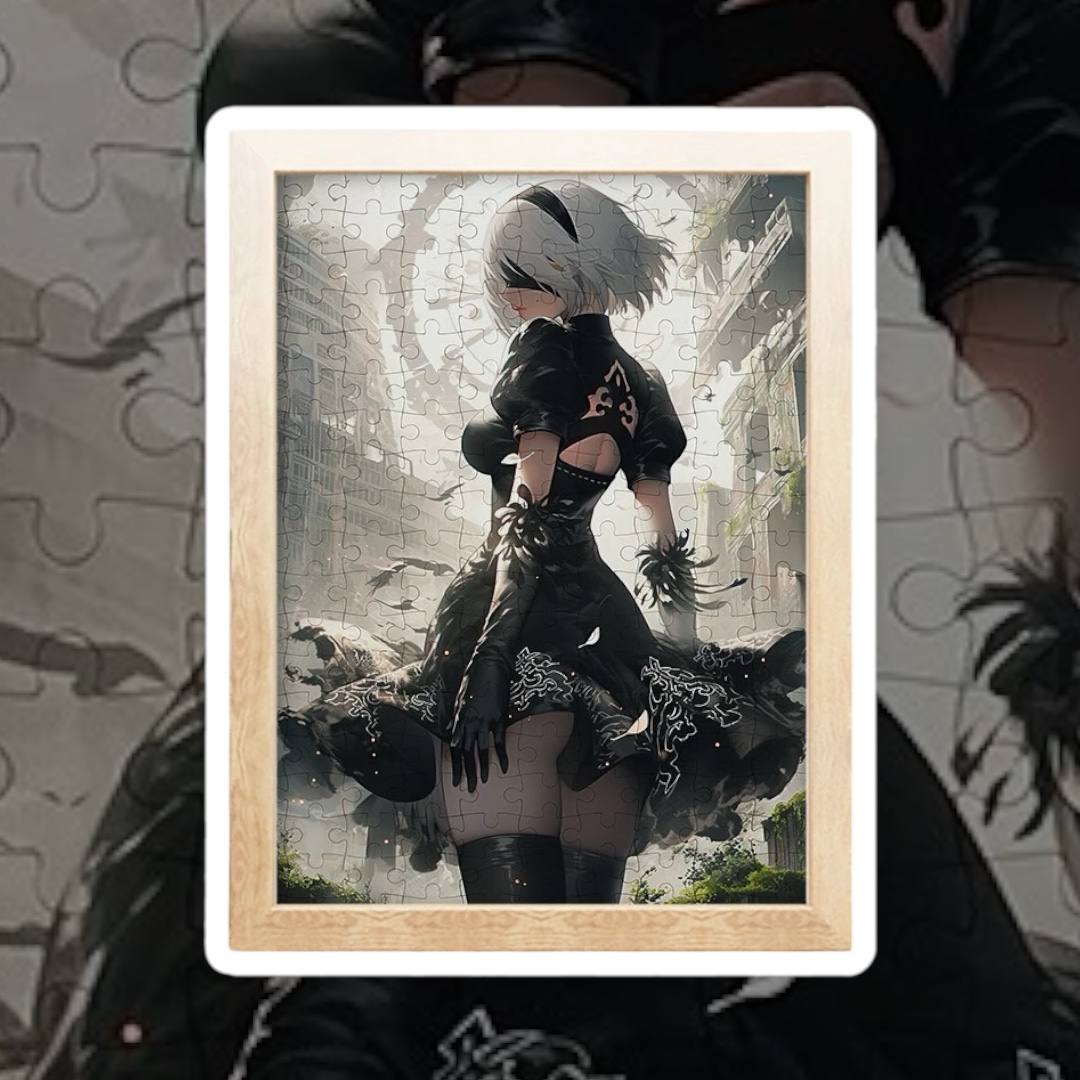 Деревʼяний пазл з рамкою по аніме NieR: Automata 
