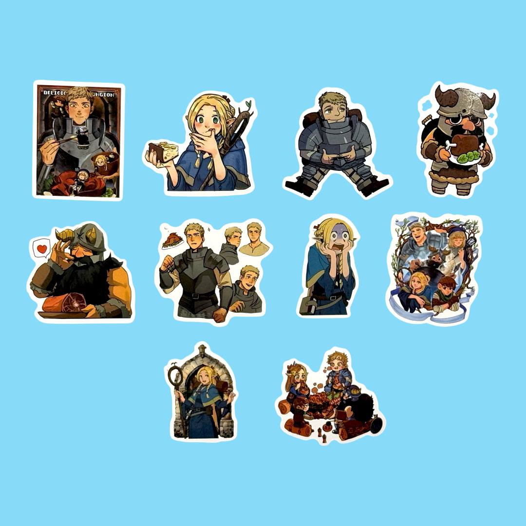 Наліпки по аніме Delicious in Dungeon